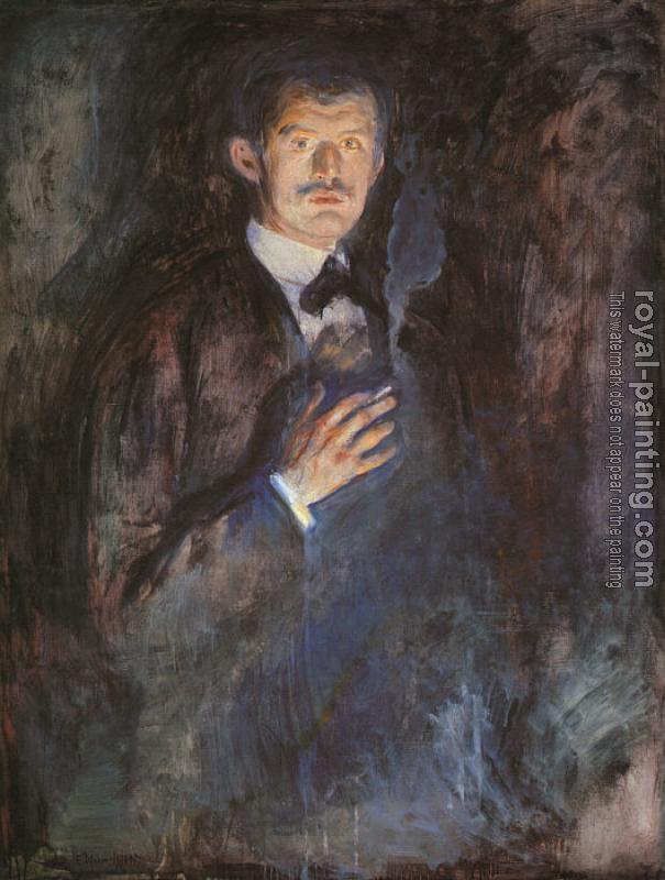 Edvard Munch : Self-Portrait with a Burning Cigarette